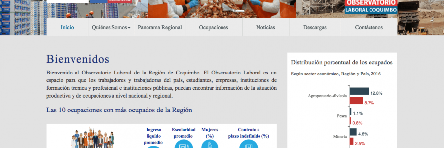 Observatorio Laboral de la Región de Coquimbo presenta su sitio web